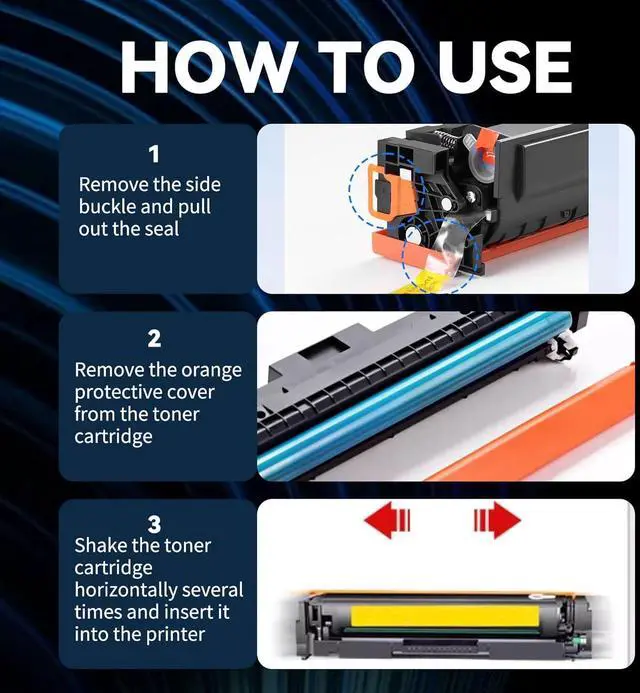 Alt view image 7 of 7 - Ennovor 202A Toner Cartridges 4-Pack (C/M/Y/K) with Chip - Compatible 202A 202X Toner Cartridges Replacement for HP Color Laser Pro MFP M281fdw M281cdw M281fdn M254dw M254dn Printer