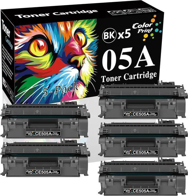 Main image of Ennovor Compatible CE505A Black Toner Cartridge Replacement for HP 05A CE 505A for Laser-Jet Pro P2035 P2035N P2055 P2055dn P2055x P2056dn P2030 Laser Printer (5-Pack)