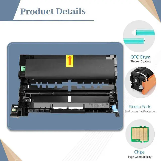 Alt view image 4 of 7 - DR-925 DR925 Drum Unit Compatible for Brother HL-EX415DW HL-L5215DW HL-L6415DW HL-L6415DWT MFC-L5715DW MFC-L6915DW Printer (1-Pack Black)