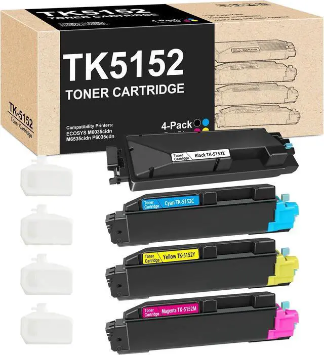 Main image of Ennovor TK5152 (TK-5152) 4-Color Toner Cartridge TK-5152K TK-5152C TK-5152M TK-5152Y Replacement for Kyocera TK-5152 for ECOSYS M6035cidn M6535cidn P6035cdn Printer Toner