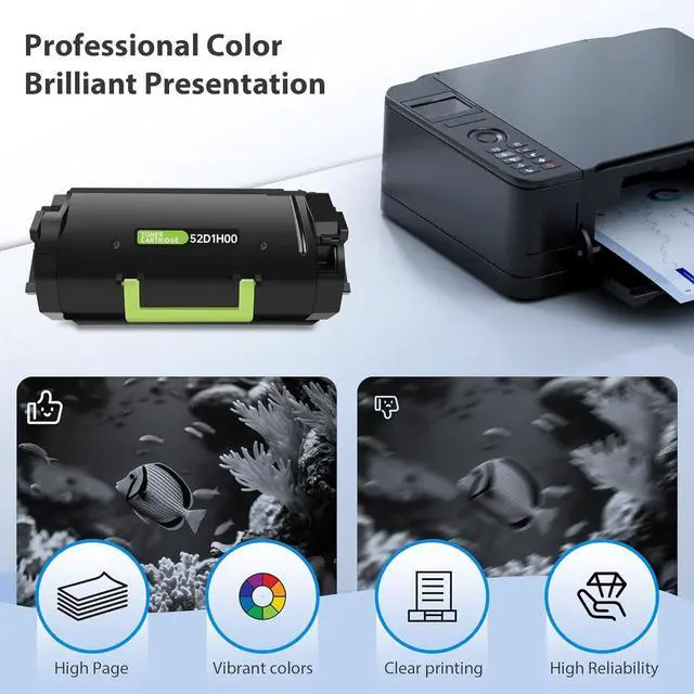 Alt view image 4 of 6 - Ennovor 521H 52D1H00 Remanufactured Toner Cartridge 25,000 Pages Compatible for MS710, MS711, MS810, MS811, MS812 Laser Printer, 1 Pack for 521H 52D1H00 Black Toner, High Capacity