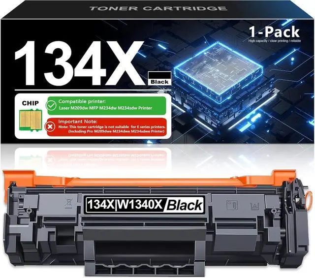 Main image of Ennovor 134X Toner Cartridge, W1340X 134X Black High-Yield Toner Cartridge 1-Pack Replacement for HP 134X W1340X 134A W1340A Toner Cartridge Works with Laser M209dw Laser MFP M234dw M234sdw Printer