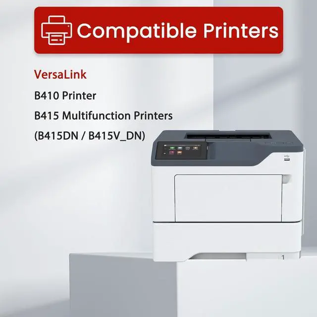 Alt view image 2 of 6 - Ennovor B410 B415 Toner Cartridge (with New Chip) Repalcement for Xerox B410 B415 Black Toner Cartridge 006R04725 for VersaLink B410 VersaLink B415 Printers, 1 Pack VersaLink B410 High Capaticy Toner