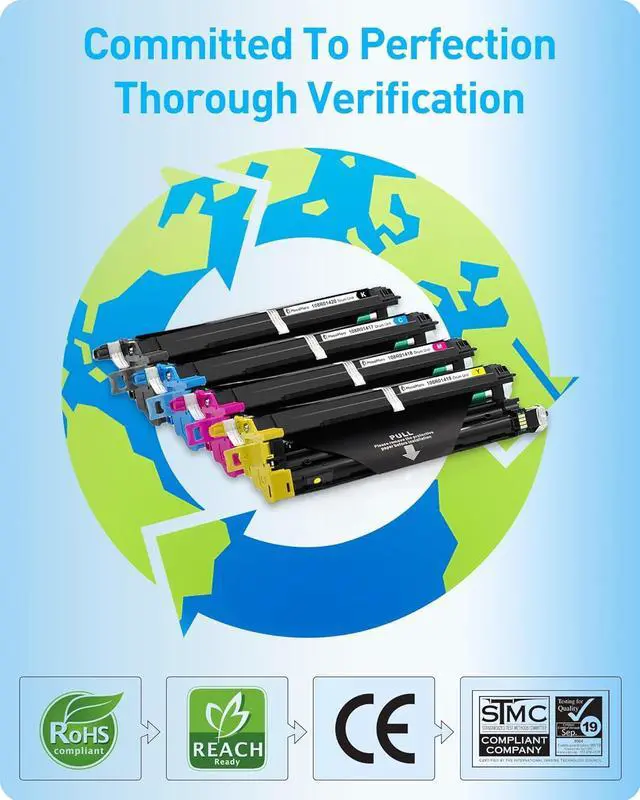 Alt view image 4 of 6 - Ennovor MasaiMara 6510 6515 Image Drum Unit for Xerox Phaser 6510 6510DN 6510DNI 6510DNM 6510N WorkCentre 6515 6515DN 6515DNI 6515DNM 6515N Printer (Black, Cyan, Yellow, Magenta, 4-Pack)