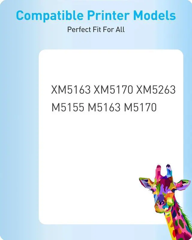 Alt view image 2 of 6 - Ennovor MasaiMara (35,000 Pages Compatible Toner Cartridges Replacement for Lexmark 24B6015 for Lexmark XM5163 XM5170 XM5263 M5155 M5163 M5170 Printer (Black, 1-Pack)