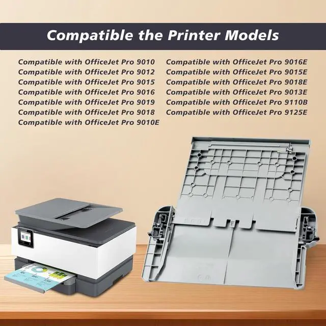 Alt view image 4 of 7 - Ennovor Paper Output Tray Replacement for HP for OfficeJet Pro 9010 9012 9015 9016 9018 9019 9010E 9013E 9015E 9016E 9018E 9125E 9110B 9130B Printers Parts
