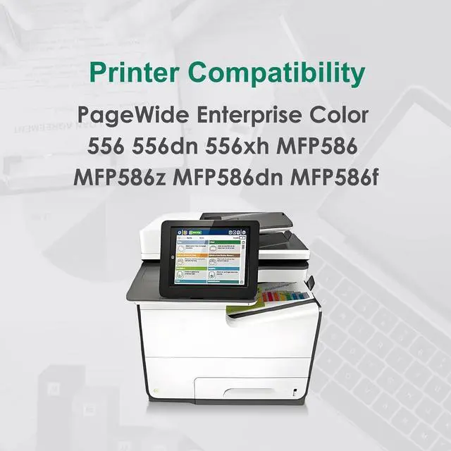 Alt view image 2 of 7 - Ennovor 981X 981 Ink Cartridge Replacement for L0R12A L0R09A L0R10A L0R11A Ink for PageWide Enterprise Color 556 556dn 556xh MFP 586 MFP 586z MFP 586dn MFP 586f Printer (4 Pack, BK C M Y)