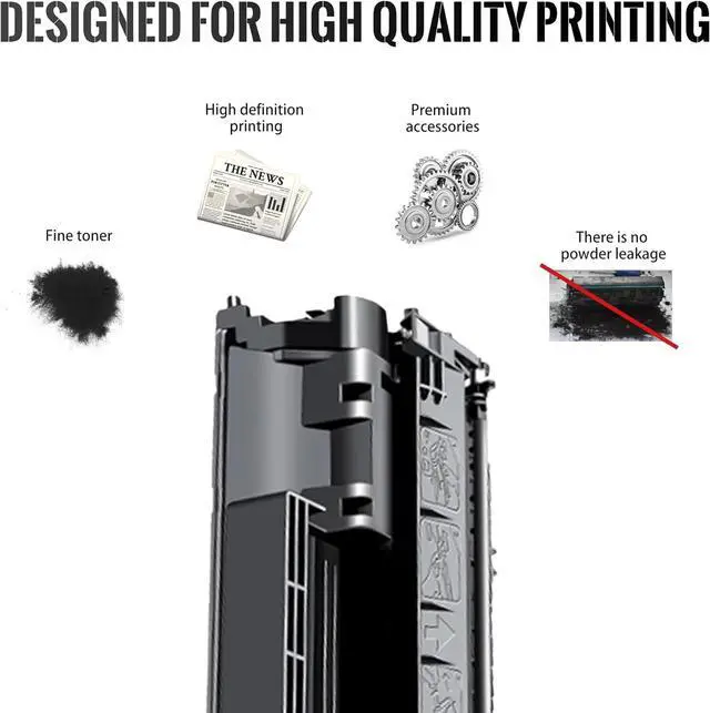 Alt view image 5 of 6 - Ennovor 2 PK 80X|CF280XD Black Toner Cartridge 7,500 Pages High-Yield Compatible, 80X|CF280XD, Replacement for HP M401n M401dw M401dne M401dn M425dn Printer