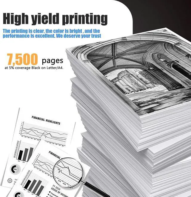 Alt view image 3 of 6 - Ennovor 2 PK 80X|CF280XD Black Toner Cartridge 7,500 Pages High-Yield Compatible, 80X|CF280XD, Replacement for HP M401n M401dw M401dne M401dn M425dn Printer