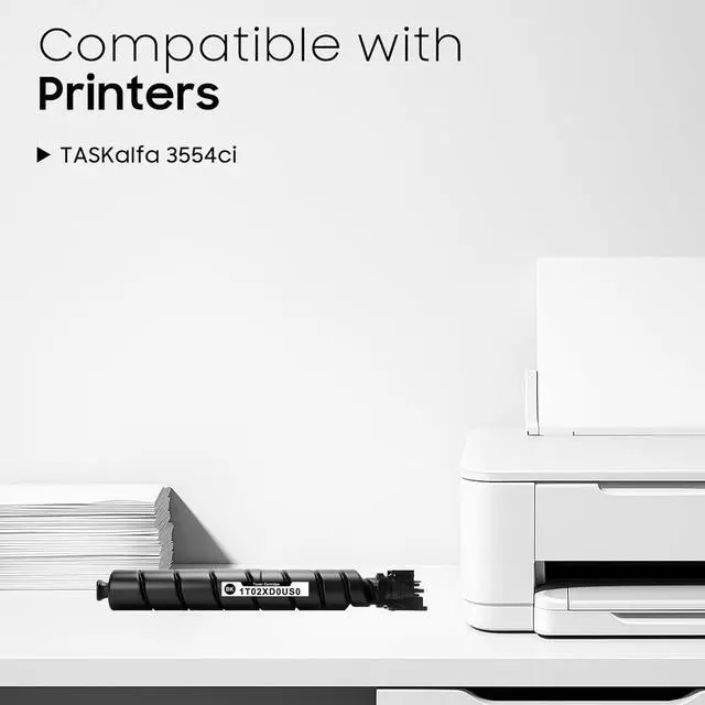 Alt view image 2 of 6 - Ennovor TK-8377 TK8377 TK8377K Black Toner Cartridge TK8377K Toner Replacement for Kyocera TK-8377 TK8377 TK-8377K Toner Cartridge for TASKalfa 3554ci Printer