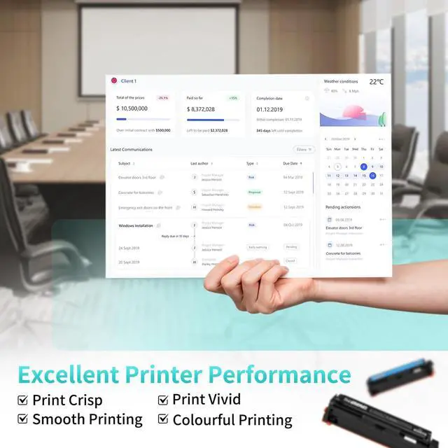 Alt view image 4 of 6 - Ennovor (with Chip) C230 C235 Toner Cartridge 5500-4500 Pages 4 Pack for Xerox C230 C235 Printer, Compatible with 006R04391 006R04393 006R04392 006R04394