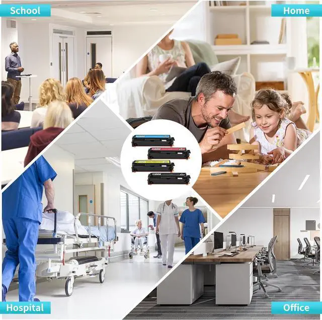 Alt view image 6 of 6 - Ennovor (with Chip) C230 C235 Toner Cartridge 5500-4500 Pages 4 Pack for Xerox C230 C235 Printer, Compatible with 006R04391 006R04393 006R04392 006R04394