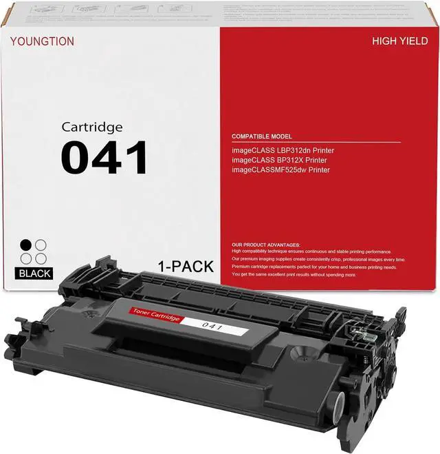 Main image of Ennovor 041 Toner Cartridge 1-Pack Black 041 Toner Compatible Replacement for Canon imageCLASS LBP312dn BP312X MF525dw Printer