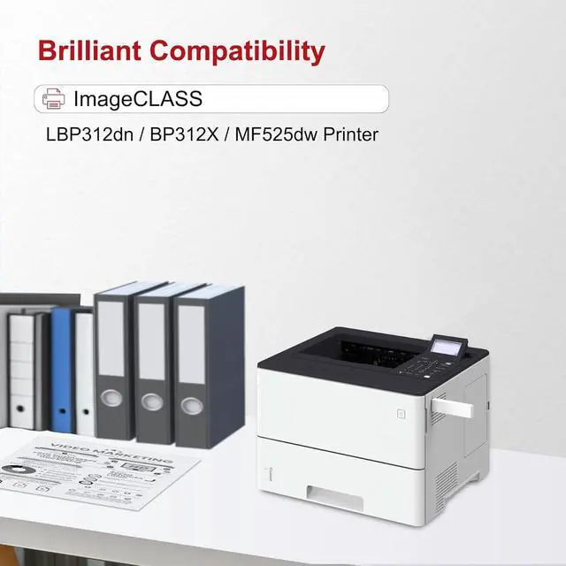 Alt view image 3 of 7 - Ennovor 041 Toner Cartridge 1-Pack Black 041 Toner Compatible Replacement for Canon imageCLASS LBP312dn BP312X MF525dw Printer