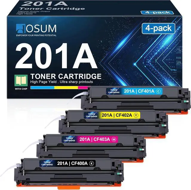 Main image of Ennovor 201A Toner Cartridge Compatible for HP 201A 4 Pack CF400A CF401A CF402A CF403A Color Laserjet Pro MFP M277dw M252dw M277n M277c6 (Black, Cyan, Magenta, Yellow)