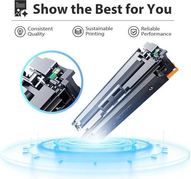 Alt view image 5 of 7 - Ennovor 201A Toner Cartridge Compatible for HP 201A 4 Pack CF400A CF401A CF402A CF403A Color Laserjet Pro MFP M277dw M252dw M277n M277c6 (Black, Cyan, Magenta, Yellow)