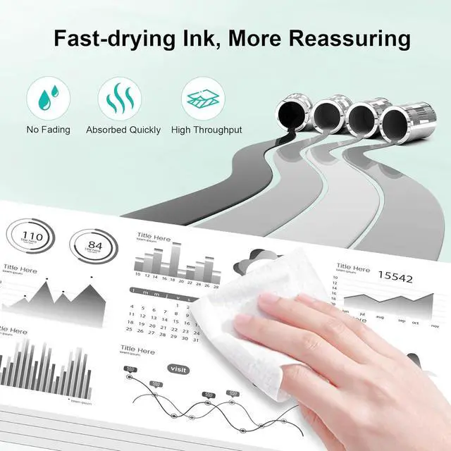 Alt view image 6 of 7 - Remanufactured M02120 Standard Capacity Black Ink Cartridge M02 Replacement for Workforce Pro WF-M5799 WF-M5299 WF M5799 M5299 (1 Black)