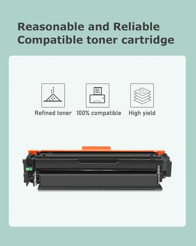 Alt view image 5 of 7 - Ennovor (with Chip) Remanufactured Replacement for HP 414A Toner Cartridges 4 Pack 414X 414 A W2020A W2021A W2022A W2023A High Yield for Color Laserjet Pro MFP M479fdw M455dn Printer(4-Pack)