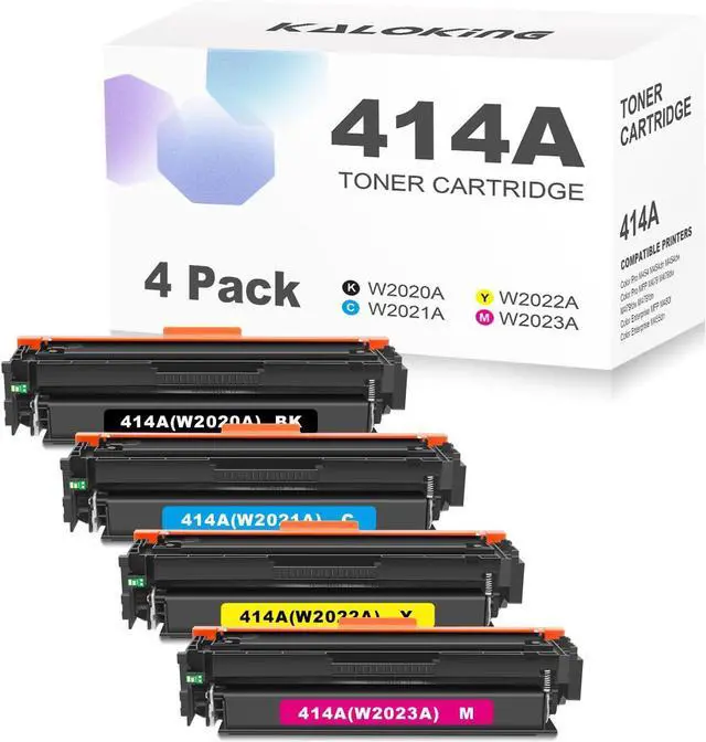 Main image of Ennovor (with Chip) Remanufactured Replacement for HP 414A Toner Cartridges 4 Pack 414X 414 A W2020A W2021A W2022A W2023A High Yield for Color Laserjet Pro MFP M479fdw M455dn Printer(4-Pack)