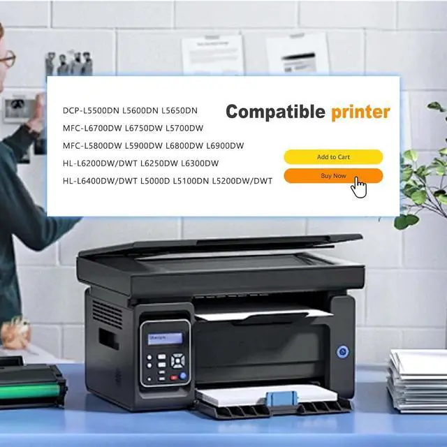 Alt view image 2 of 6 - Ennovor Compatible Drum Unit Replacement for Brother DR820 Black to use with DCP-L5500DN L5600DN L5650DN MFC-L6700DW L6750DW L5700DW L5800DW L5900DW L6800DW L6900DW HL-L6200DW/DWT L6250DW L6300DW1PK