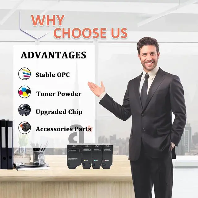 Alt view image 4 of 7 - Ennovor CS720 Toner Cartridges Replacement for Lexmark CS720 74C10C0 Cyan Toner Cartridge Compatible for Lexmark CS720 CS725 CX725 CS720de CS720dte Printers, 1 Pack