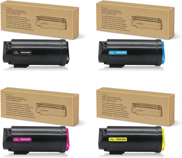 Main image of Ennovor C600/C605 Toner Cartridge (4-Pack) Replacement for 106R03899 106R03896 106R03897 106R03898 for Xerox Versalink C600 C600DN C600DT C600DX C600DXF C600DXP C605 C605X C605XLM Printer