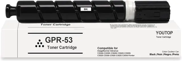 Main image of Ennovor GPR53 GPR-53 Black Toner Cartridge (8524B003AA) High Yield Compatible for ImageRunner Advance C3325 C3325i C3330 C3330i C3520 C3520i C3525 C3525i C3530 C3530i Printer(1-Pack)