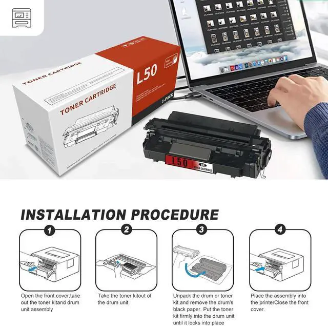Alt view image 5 of 6 - Ennovor 1-Pack Black L50 6812A001 High Yield Toner Cartridge Compatible for Canon L50 6812A001 ImageClass D660 D661 D680 D760 D761 D780 D860 D861 D880 Printer (Pages up to 6,000 Page )