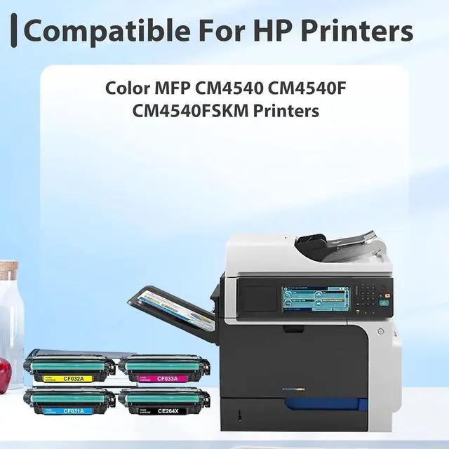 Alt view image 2 of 6 - Ennovor 646X 646A Black Cyan Magenta Yellow Toner Cartridge Replacement for HP 646X 646A CE264X CF031A CF032A CF033A or Color Enterprise CM4540 MFP Series Printer, 4-Pack