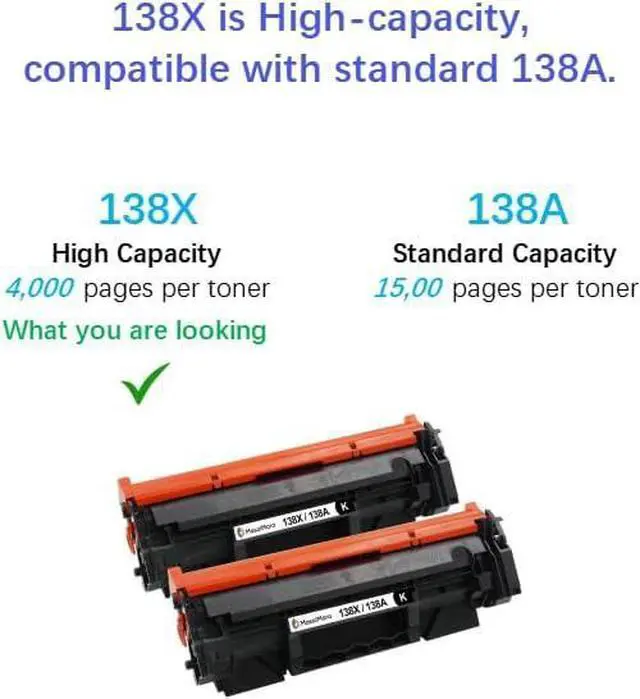 Alt view image 4 of 7 - Ennovor MasaiMara 138X W1380X 138A W1380A 4,000 Pages High Capacity Compatible Toner Cartridges Replacement for HP Laserjet Pro 3001dw 3001dn 3001fdw MFP 3101fdw MFP 3101fdn Printer (Black, 2-Pack)