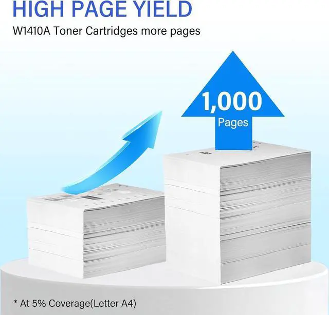 Alt view image 3 of 7 - Ennovor W1410A Compatible Replacement for HP 141A Black Toner Cartridge use for Laser Jet Pro M110w MFP M140w M139w(not use for M139we, M140we, M110we,2 Pack)