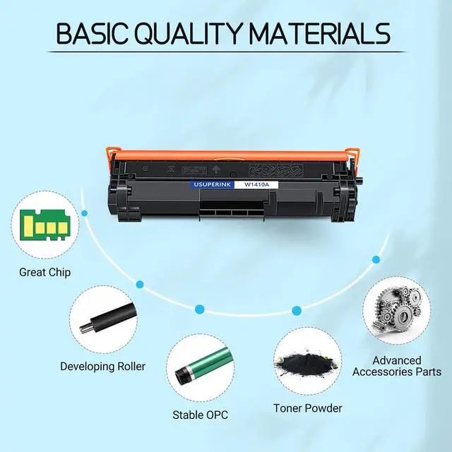 Alt view image 4 of 7 - Ennovor W1410A Compatible Replacement for HP 141A Black Toner Cartridge use for Laser Jet Pro M110w MFP M140w M139w(not use for M139we, M140we, M110we,2 Pack)