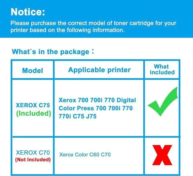 Alt view image 2 of 6 - Ennovor LCL Compatible Toner Cartridge Replacement for Xerox 700 700i 770 Digital Color Press 700 700i 770 770i C75 J75 006R01383 006R01384 006R01385 006R01386 High Yield 700 700i 770 (4-Pack KCMY)
