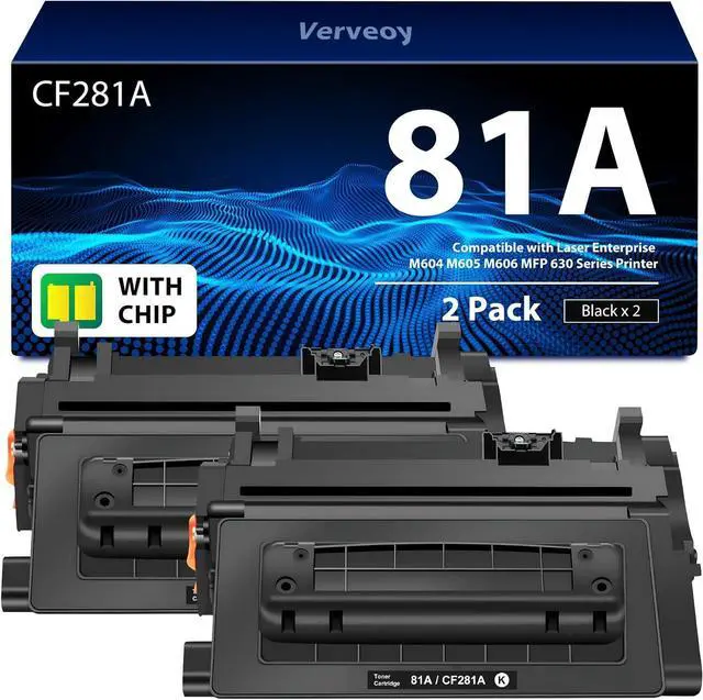 Main image of Ennovor 81A CF281A Toner Cartridge Compatible for HP 81A CF281A Black Toner Cartridge Replacement for Laserjet Enterprise M604, M605, M606 MFP M630 Series Printer (Black, 2-Pack)