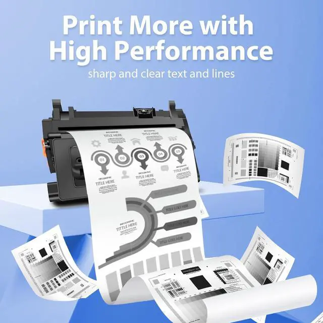 Alt view image 6 of 7 - Ennovor 81A CF281A Toner Cartridge Compatible for HP 81A CF281A Black Toner Cartridge Replacement for Laserjet Enterprise M604, M605, M606 MFP M630 Series Printer (Black, 2-Pack)