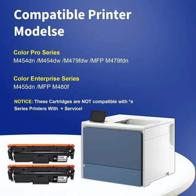 Alt view image 2 of 7 - Ennovor 414X Toner Cartridge with Chip Replacement for HP 414X W2020X W2021X W2022X W2023X Specifically use with Color Laserjet Pro M479fdw Printer (Black Cyan Yellow Magenta, 4-Pack)