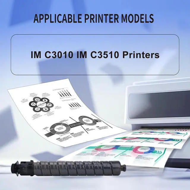 Alt view image 2 of 5 - Ennovor IMC3510 Black Toner Cartridge High Yield 842550 for IM C3010 IM C3510 Printer (Black, 1-Pack)