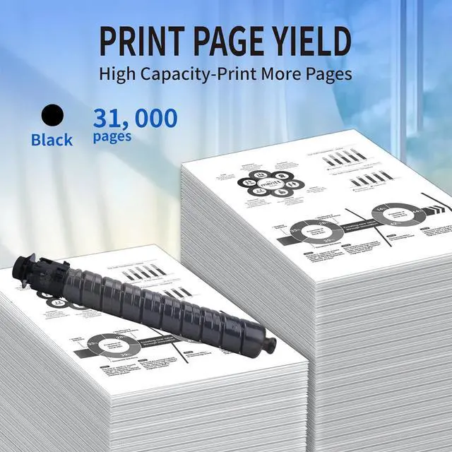 Alt view image 3 of 5 - Ennovor IMC3510 Black Toner Cartridge High Yield 842550 for IM C3010 IM C3510 Printer (Black, 1-Pack)