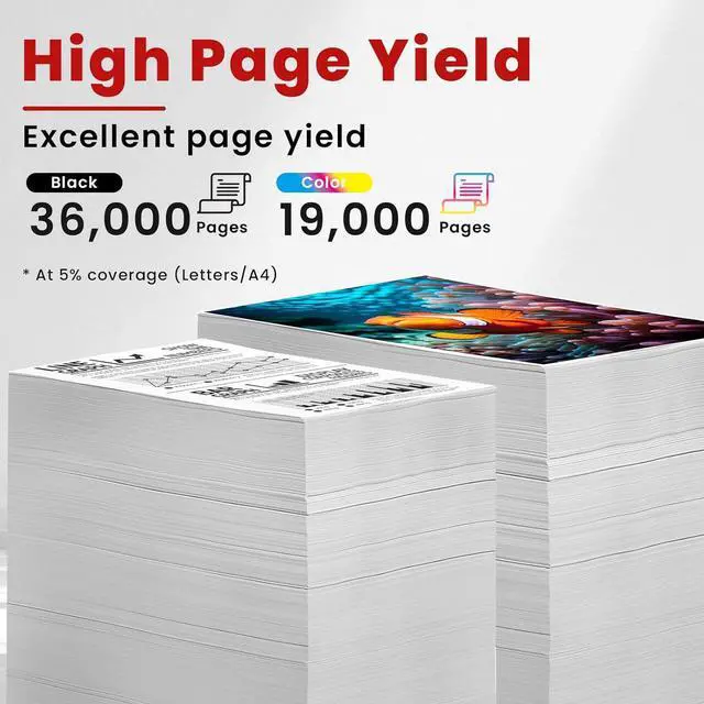 Alt view image 3 of 7 - Ennovor GPR-53 Toner Cartridge  Black Cyan Magenta Yellow 4-Pack GPR53 Toner Replacement for Canon GPR-53 Toner Cartridges for ImageRunner Advance C3325i C3330i C3520i C3525i Printer Ink