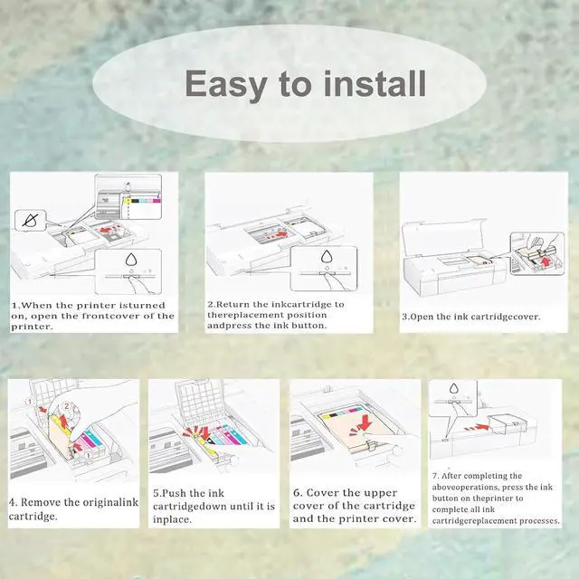 Alt view image 6 of 7 - 974A High Yield Ink Cartridges (4-Pack, Black/Cyan/Magenta/Yellow) Compatible Ink Cartridge Replacement for HP Pagewide Pro 352dw MFP 377dw Pro 452dw Printer