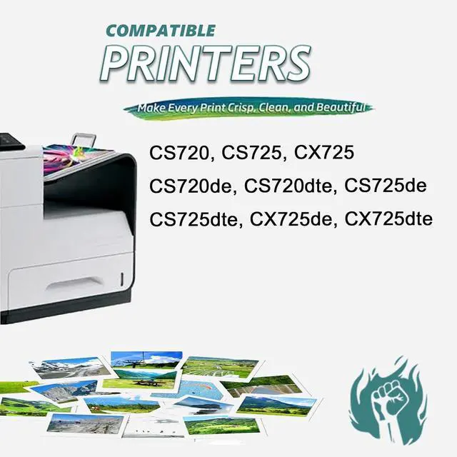 Alt view image 2 of 7 - Ennovor CS720 Toner Cartridge High Yield Compatible for Lexmark CS720 74C10Y0 Yellow Replacement Cartridges for Lexmark CS720 CS725 CX725 CS720de Printers