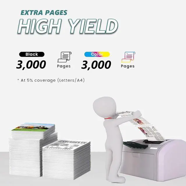 Alt view image 3 of 7 - Ennovor CS720 Toner Cartridge High Yield Compatible for Lexmark CS720 74C10Y0 Yellow Replacement Cartridges for Lexmark CS720 CS725 CX725 CS720de Printers