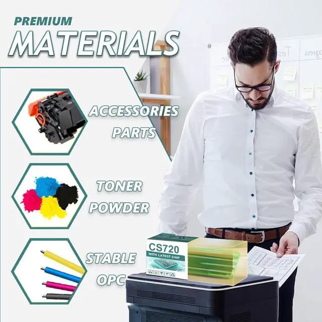 Alt view image 4 of 7 - Ennovor CS720 Toner Cartridge High Yield Compatible for Lexmark CS720 74C10Y0 Yellow Replacement Cartridges for Lexmark CS720 CS725 CX725 CS720de Printers