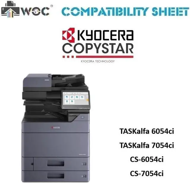 Alt view image 3 of 3 - WOC Compatible Toner Cartridge Replacement for Kyocera TK-8557K (1T02XC0US0) (Black) for Use in TASKalfa & Copystar CS- 6054ci / 7054ci