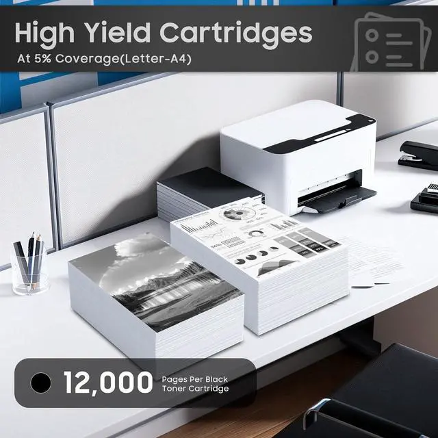 Alt view image 3 of 6 - Ennovor TNP77 TNP78 Toner Cartridge 1-Pack TNP-78 TNP-77 Black Toner Cartridge Replacement for Konica Minolta ACF0030 ACF0031 for Bizhub 4020i 5020i Printer