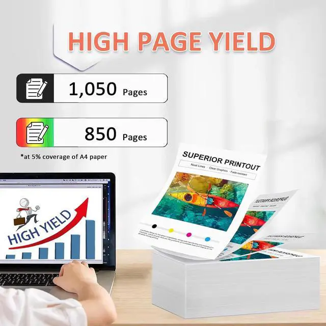 Alt view image 3 of 7 - Ennovor 216A Toner Cartridges Replacement for HP 216A W2410A W2411A W2413A W2412A Toner Cartridge Compatible for HP Laserjet Pro M155a M155nw M155dw M182nw M182n Printers, 4 Pack(KCMY)