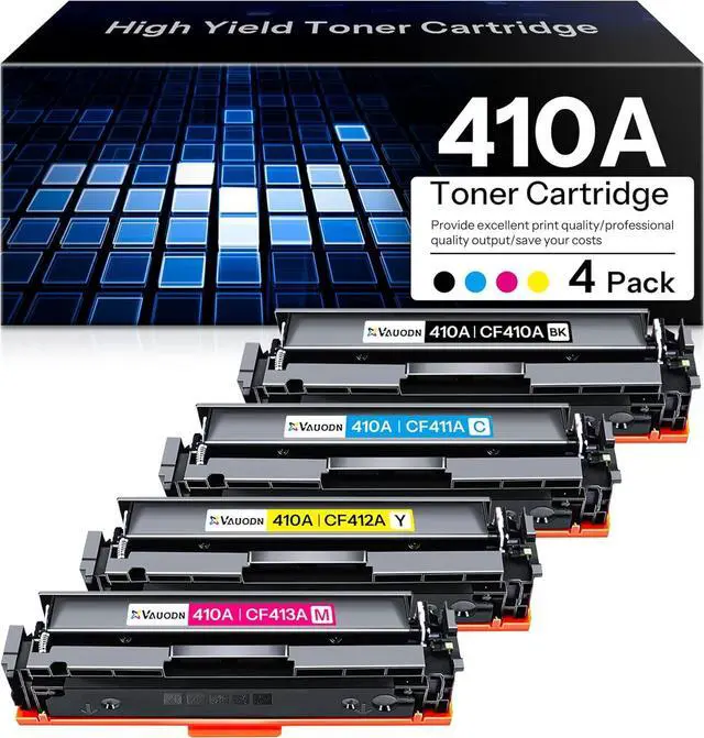Main image of Ennovor 410A Toner Cartridge 4 Pack Replacement for HP 410A CF410A CF411A CF412A CF413A Compatible for Color Pro MFP M477fnw M477fdw M477fdn M452dn M452dw M452nw Printer Ink (1BK/1C/1M/1Y)