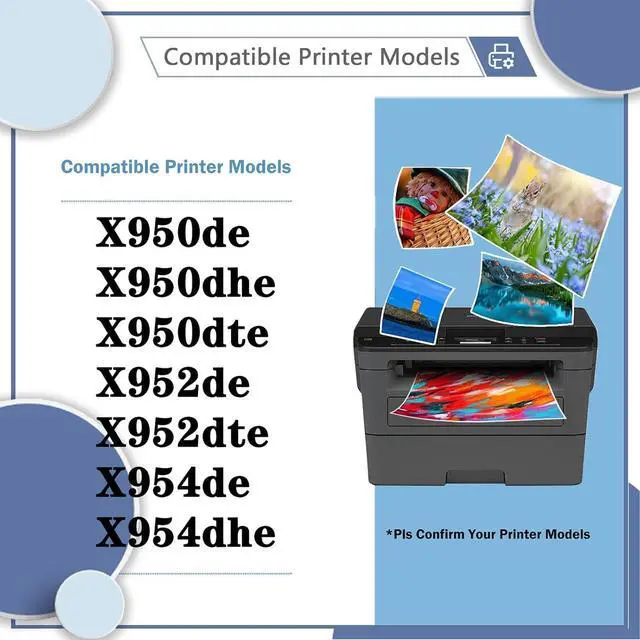 Alt view image 2 of 7 - Ennovor Compatible X950X2KG X950X2CG X950X2YG X950X2MG High-Capacity Toner Cartridge, Works for Lexmark X950de X950dhe X950dte X952de X952dte X954de Printers Cyan*1