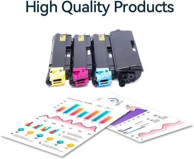 Alt view image 3 of 5 - Ennovor TK-582 TK582 TK 582 Toner Cartridge Use for Kyocera ECOSYS P6021cdn FS-C5150DN Printers (4-Pack)