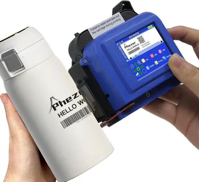 Main image of Ennovor Upgraded 25.4mm/1 inch Mini Inkjet Printer for All Materials PC11-1, 25 Languages, with Ink Cartridge, Smart Pocket Marking Device for Date Time Barcode Logo Qrcode Batch Number Image Icons